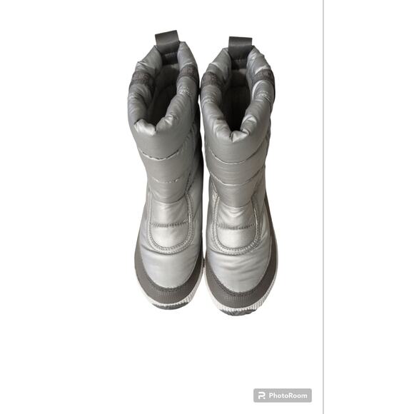 Sorel Puffy Mid Boots Women’s Gray Quilted Winter Snow Waterproof  Size 5.5  NEW - Picture 3 of 6